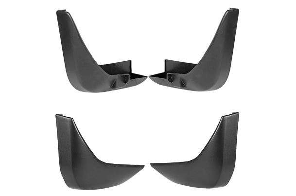 Mud Flap Set -  Front & Rear (Black) | Ritz