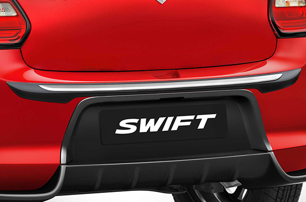 Rear Bumper Garnish Black with Chrome Swift 990J0M55R13 150 Maruti Suzuki Genuine Accessories