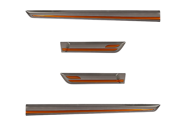 Body Side Moulding  - Orange Insert (Silky Silver) | Wagon R