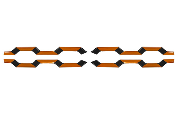 Front Grille Garnish (Orange & Black) | Wagon R