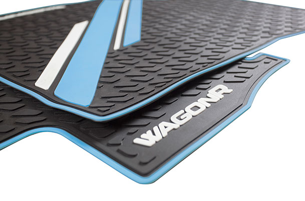 Designer Mat (Blue & White) | Wagon R