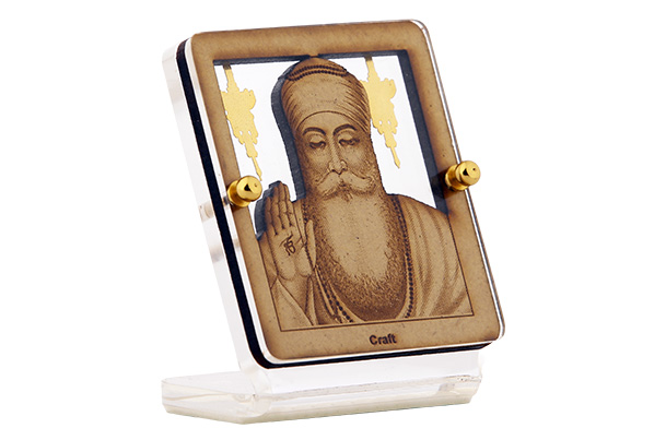 Dashboard Frame - Guru Nanak (Acrylic Wood Crafted)