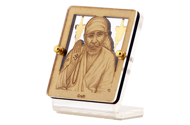 Dashboard Frame - Sai Baba (Acrylic Wood Crafted)