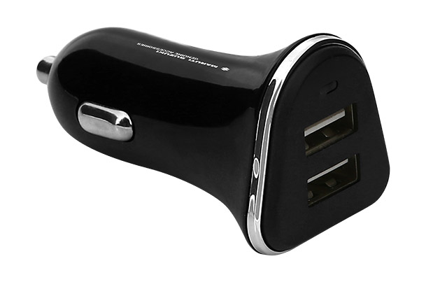 Car Charger - Fast Charging Twin Port (Black)