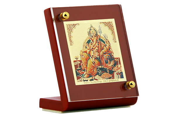 Dashboard Frame Ganesha 24k Gold Plated