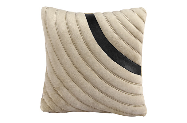 Cushion - Quilted (Beige with Black Insert) | 1 Piece