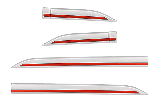 Body Side Moulding - Silver Finish with Red Insert | New  Brezza (All Variants)