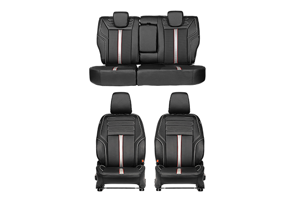 Seat Cover - City Red Streak Finish | New Brezza (Z Variant)