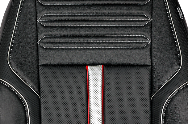 Seat Cover - City Red Streak Finish | New Brezza (Z Variant)