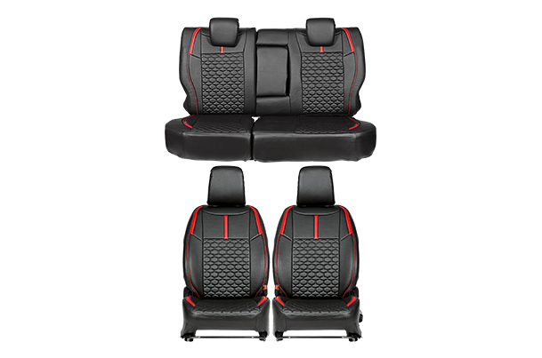 Seat Cover - Red Beam Cityscape Finish | New Brezza (Z Variant)