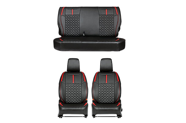 Seat Cover - Red Beam Cityscape Finish | New Brezza (L Variant)