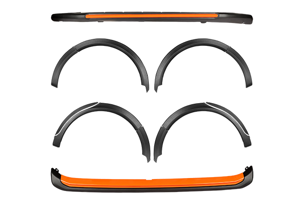 Exterior Styling Kit- Orange (Front Rear & Wheel Arch) | New Alto K10