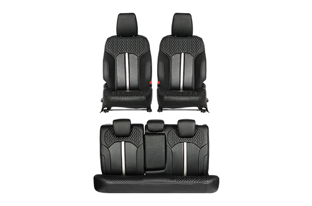 Seat Cover Premium Silver Highlight Finish | Grand Vitara (Zeta, Zeta+ Variant)