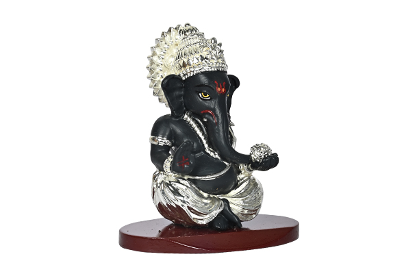 God Idol - Ganesha (Black & Silver)