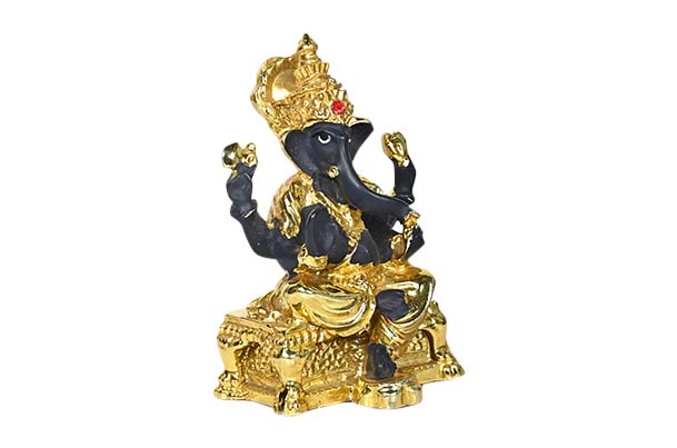 God Idol - Ganesha (Black & Golden)