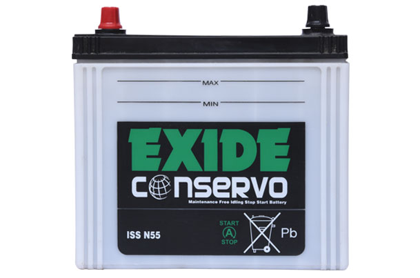 Car Battery | Exide N55-ISS - Petrol (Hybrid) | S-Cross \ Ertiga \ XL6 \ Dzire \ Baleno