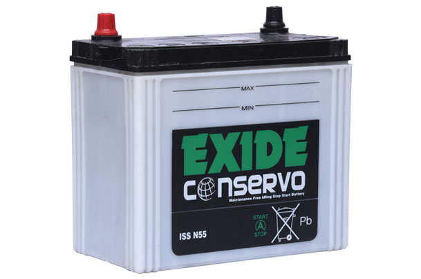 Car Battery | Exide N55-ISS - Petrol (Hybrid) | S-Cross \ Ertiga \ XL6 \ Dzire \ Baleno