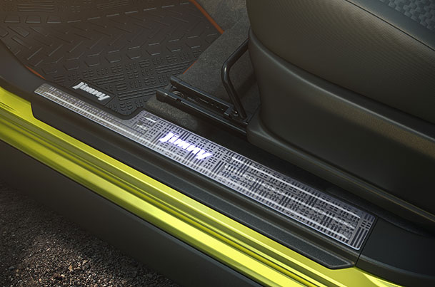 Illuminated Door Sill Guard - Tread Metal | Jimny