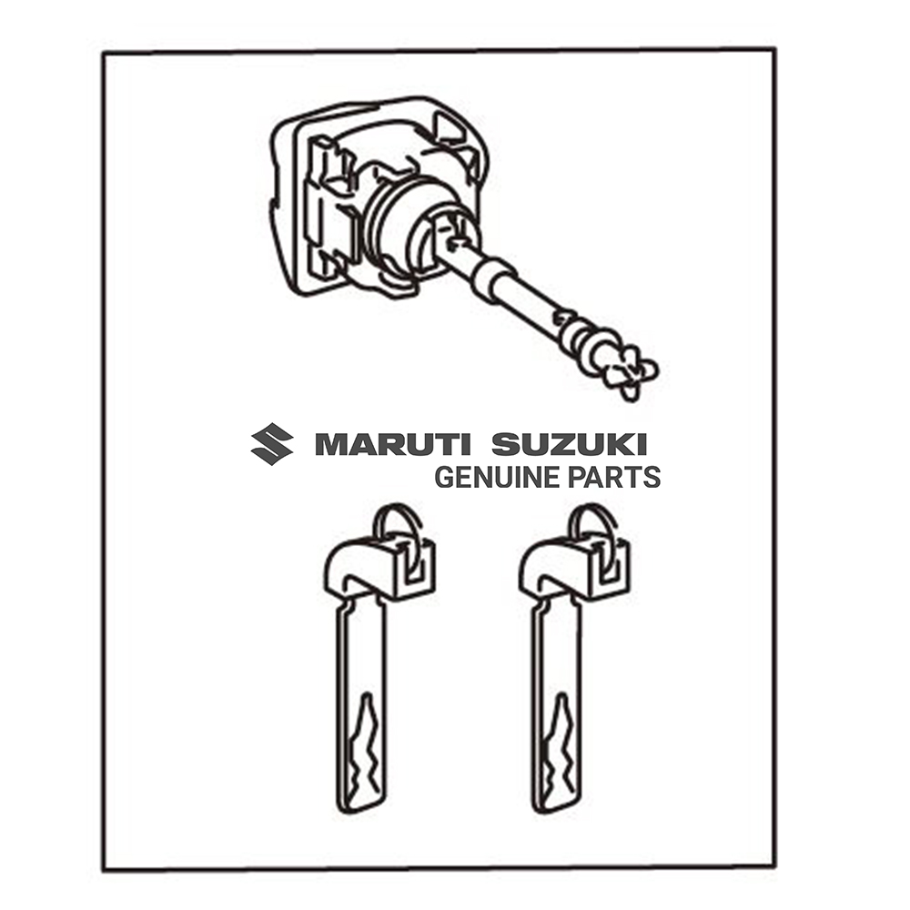 CYLINDER & KEY SET_DR LOCK_RH