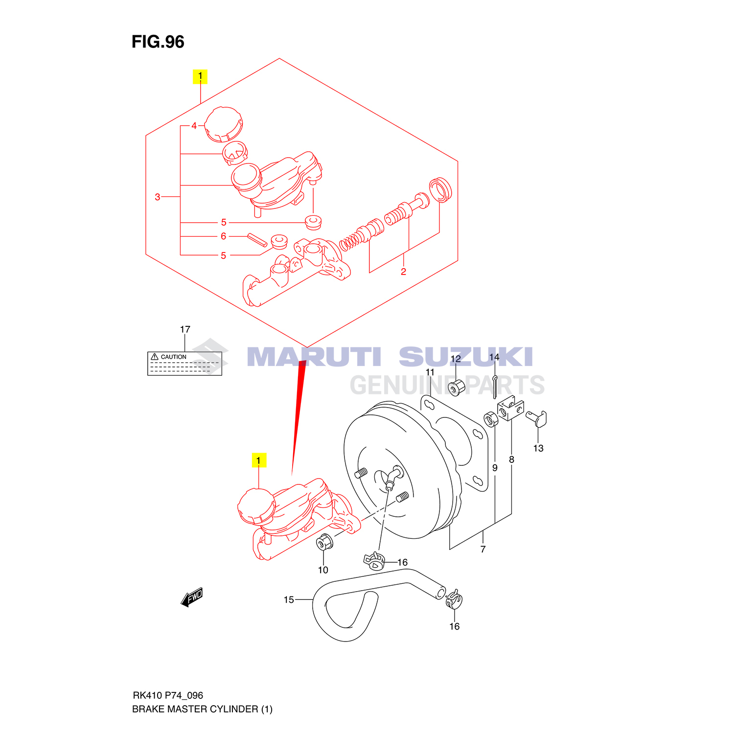 BRAKE MASTER CYLINDER ASSEMBLY