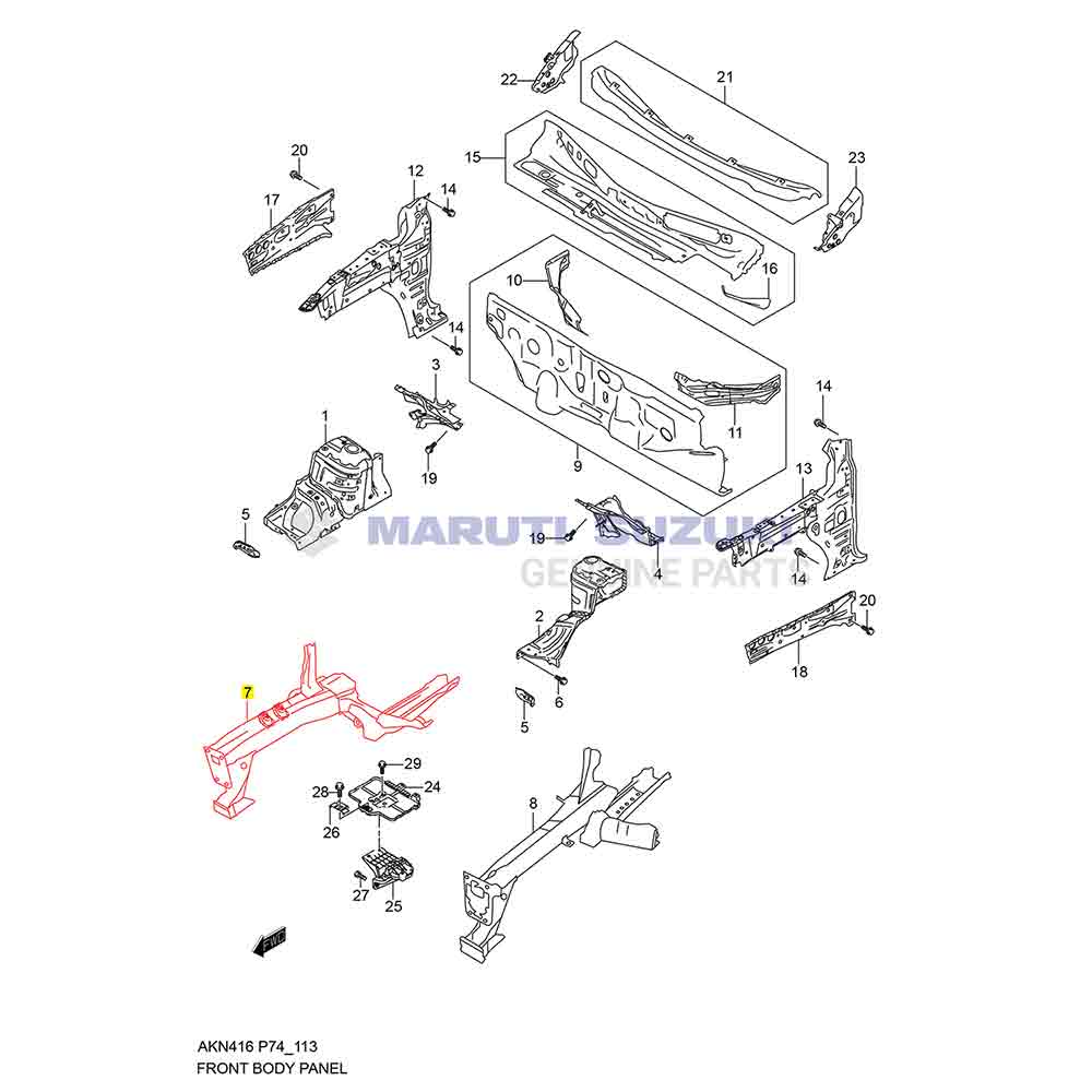 APRON - RIGHT SIDE MEMBER ASSY