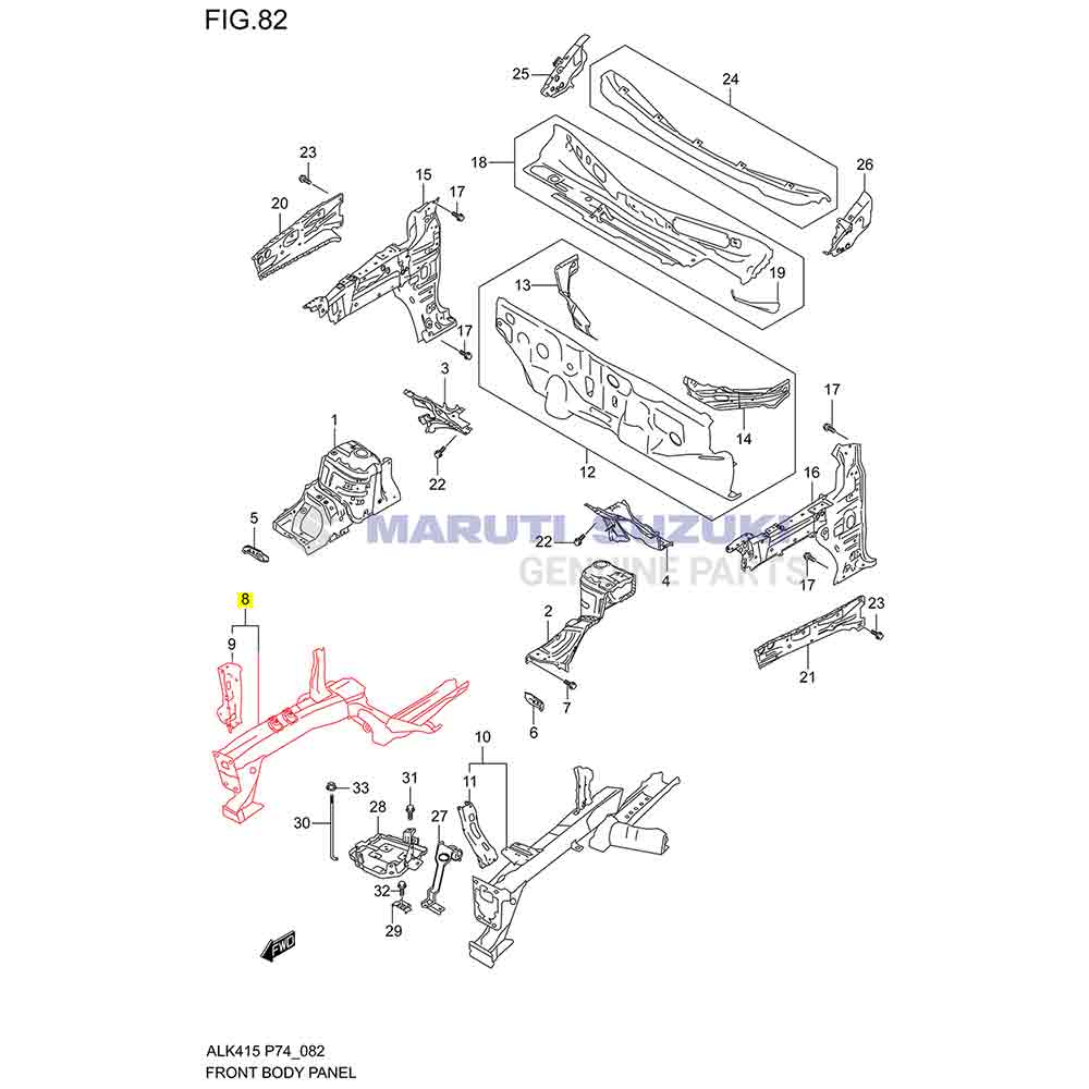 APRON - RIGHT SIDE MEMBER ASSY