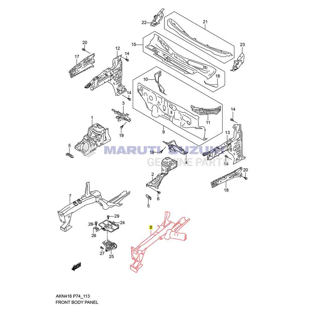 APRON - LEFT SIDE MEMBER ASSY