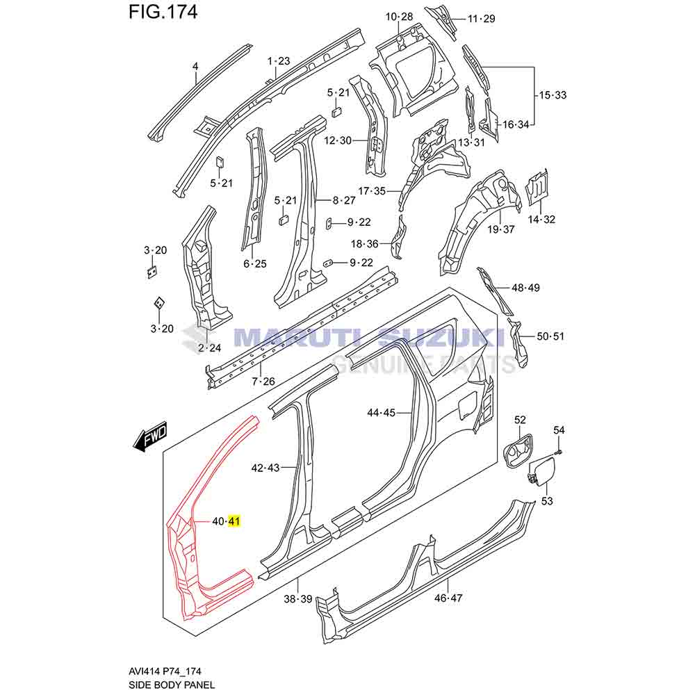 SIDE BODY PANEL (A-PILLAR - LEFT)