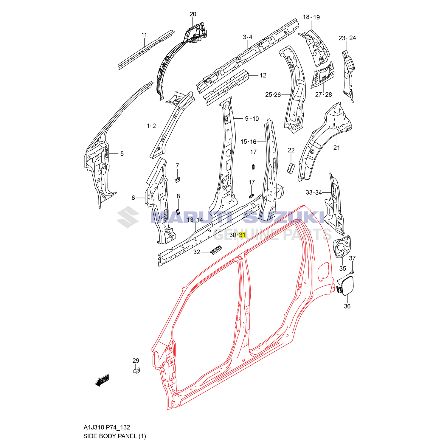SIDE BODY OUTER PANEL (LEFT)