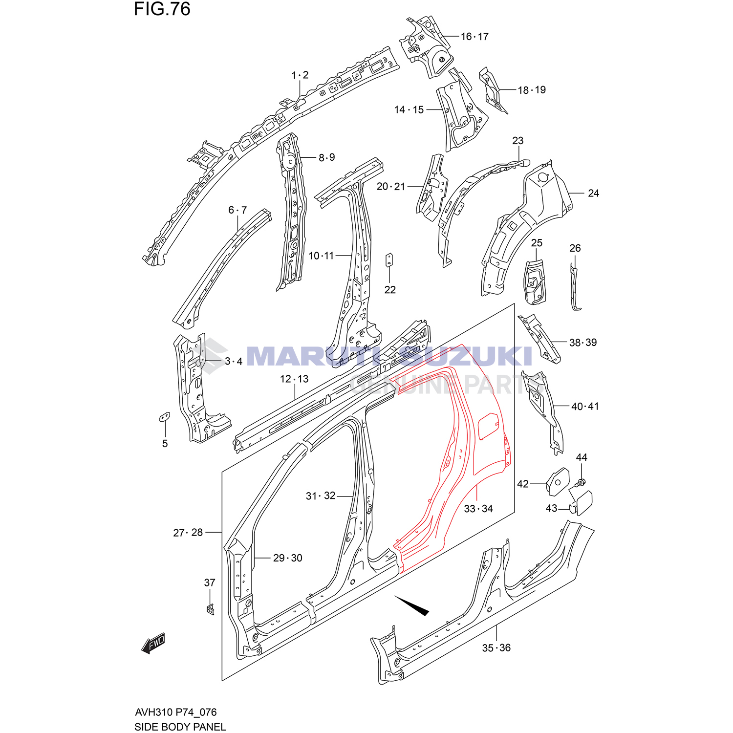 BODY - LEFT QUARTER PANEL